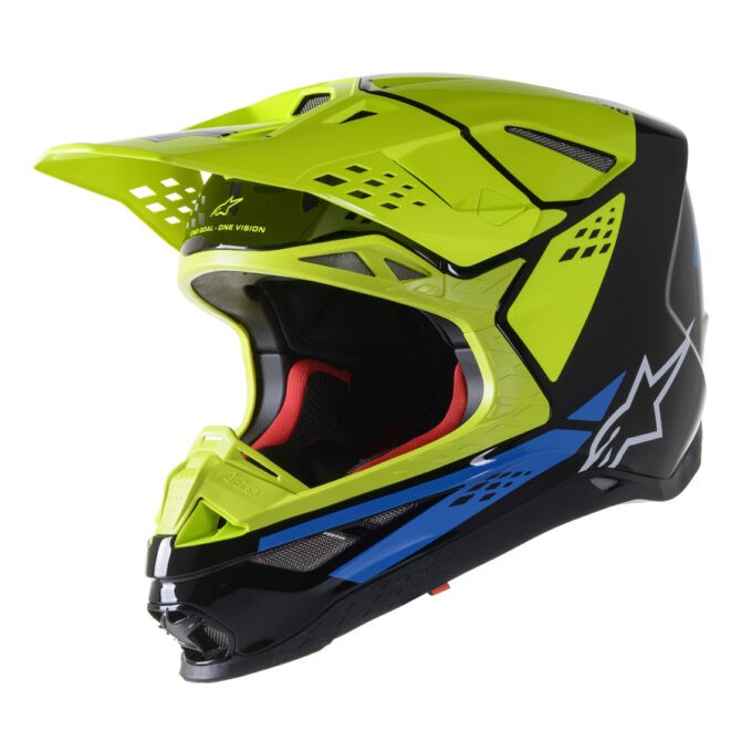 Alpinestars Supertech S-M8 Factory MIPS čierna/žltá fluo/modrá lesklá 2022 XS (53-54)