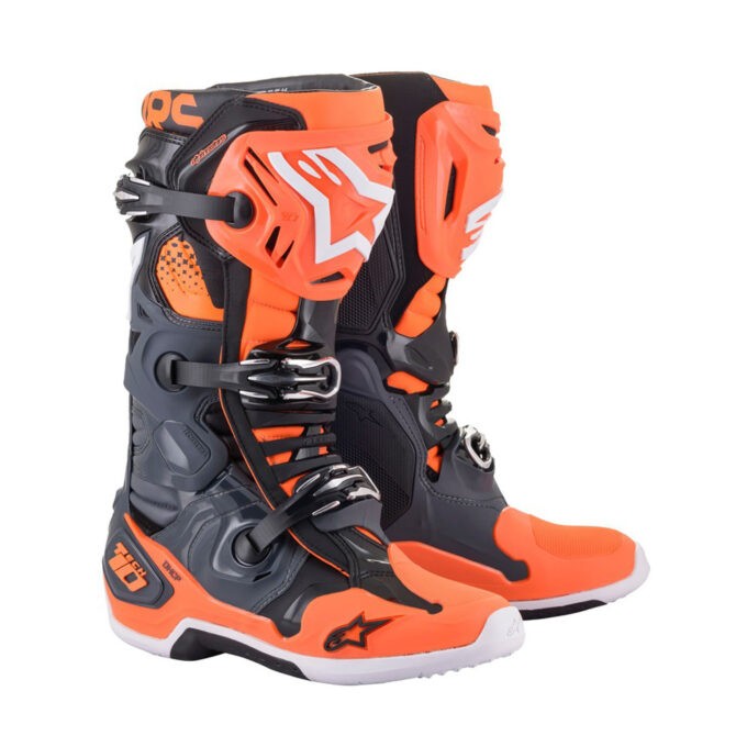 Alpinestars Tech 10 šedá/oranžová fluo 2022 šedá/oranžová fluo - 40