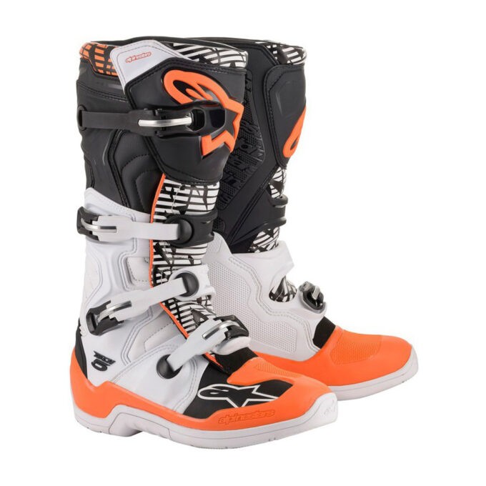 Alpinestars Tech 5 bílá/černá/oranžová fluo 2022 biela/čierna/oranžová fluo - 38