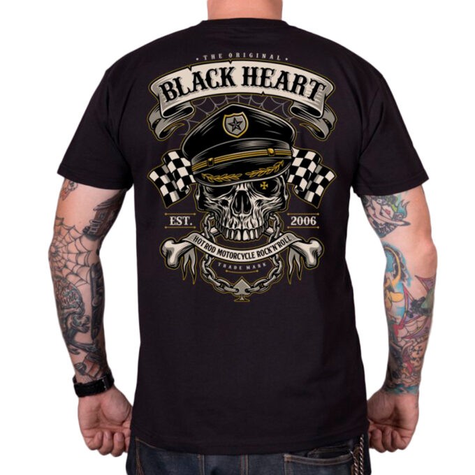 BLACK HEART Old School Racer čierna - M