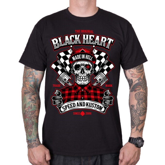 BLACK HEART Speed and Kustom čierna - M