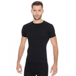 Brubeck Active Wool s krátkym rukávom Black - M