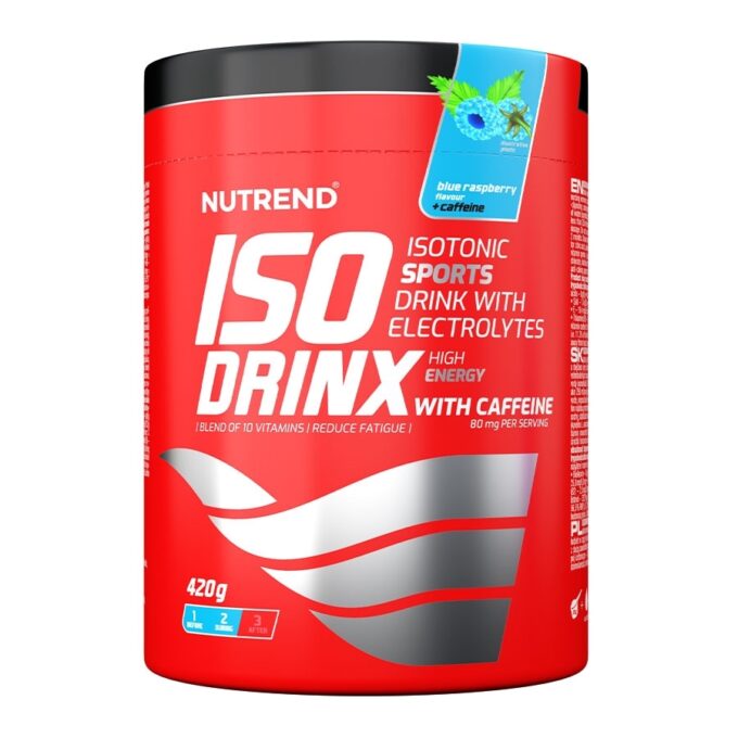 Nutrend Isodrinx with caffeine 420 g modrá malina