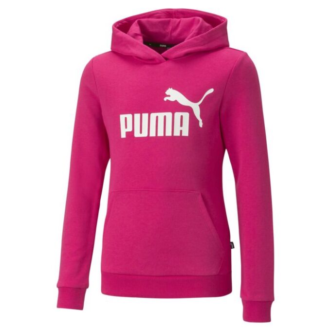 PUMA Die. mikina s kapucňou ESS Logo Hoo Farba: Fuchsia