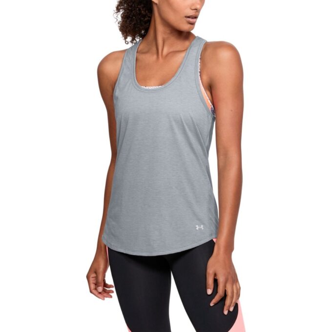 Under Armour Threadborne Streaker Tank Steel Light Heather - S