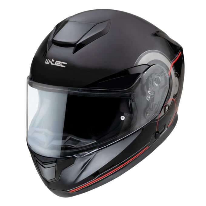 W-TEC Yorkroad Fusion Black Grey Red Glossy - XS (53-54)