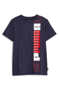 PUMA Chl. tričko Ess+ Logo Lab Tee B Farba: Tmavomodrá