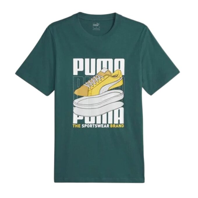 PUMA Pán. tričko Graphics Sneaker Farba: Zelená