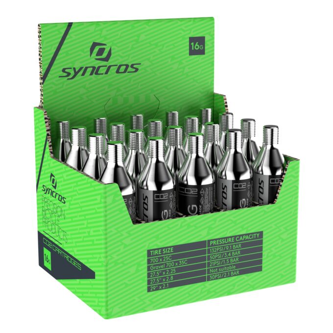 Syncros CO2 Náplň Cartridge treaded Farba: Biela