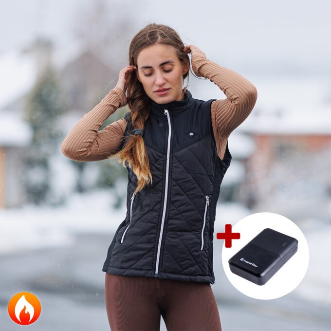 inSPORTline Electronics WARMher s 10 000 mAh powerbankou čierna - XS